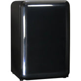 Black Rounded Quiet Running Energy Efficient Mini Bar Fridge Model HUS-RND70B