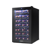 Devanti Wine Cooler 28 Bottles Glass Door Beverage Cooler Thermoelectric Fridge Black