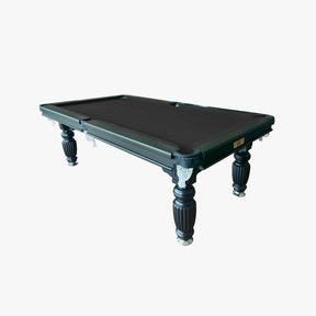 Solid Oak 7ft Slate Pool Table - Black Frame/Black Felt