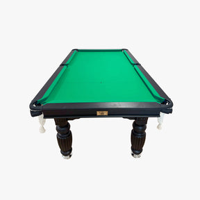 Solid Oak 8ft Slate Pool Table - Black Frame/Green Felt
