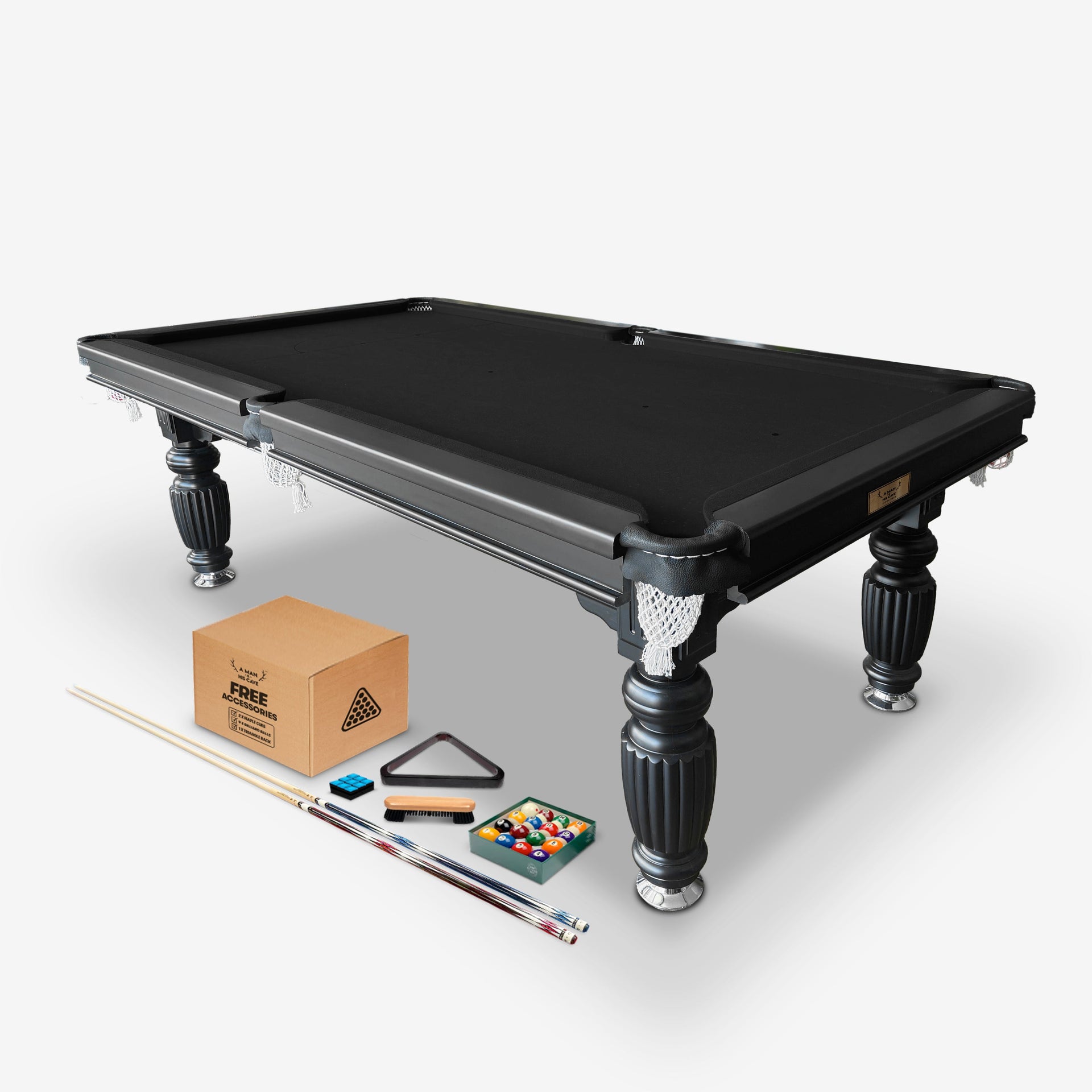 Solid Oak Black Felt staged