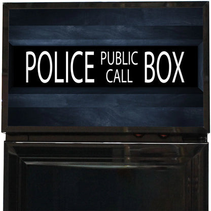 Branded Skinny Upright Bar Fridge With Police Box Design