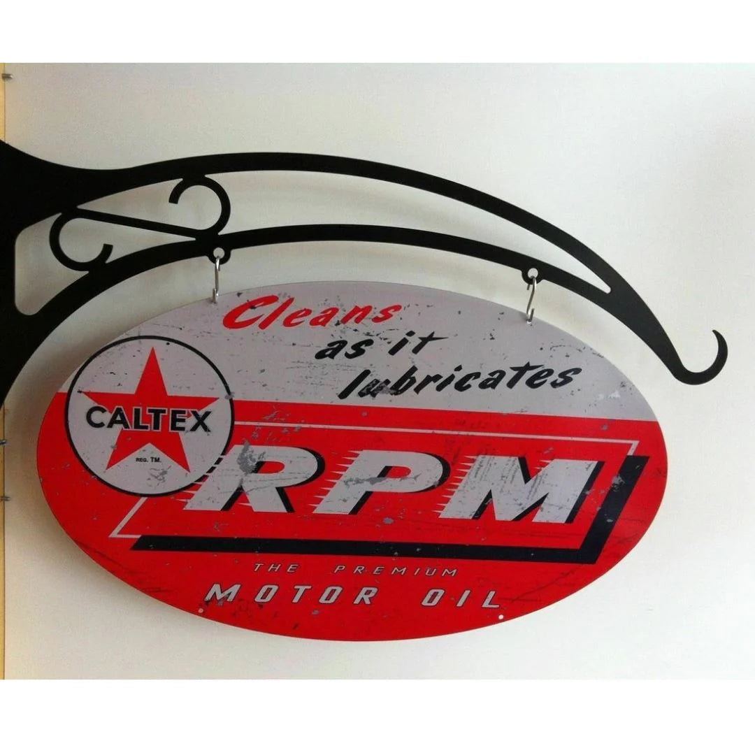 Caltex RPM Oval Design Hanging Sign
