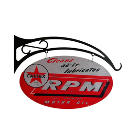 Caltex RPM Oval Design Hanging Sign