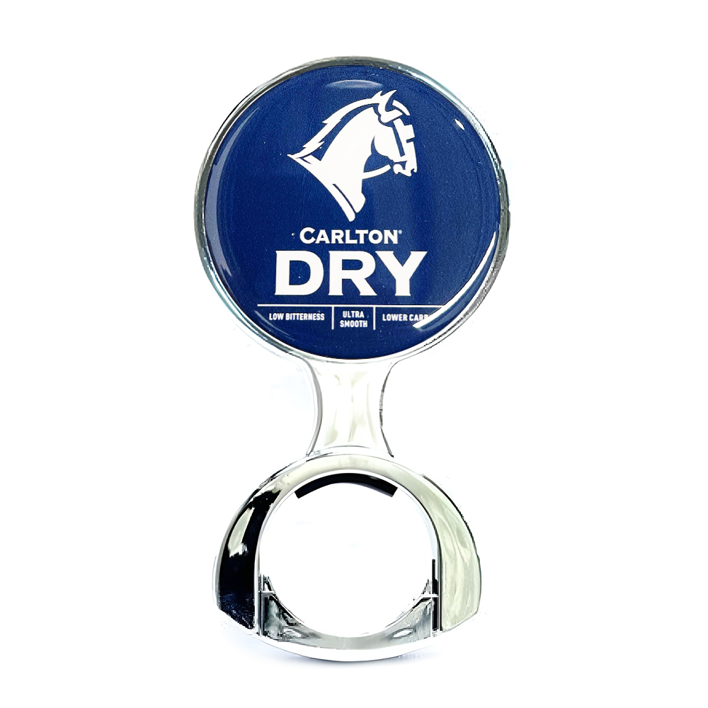Carlton Dry - 73 mm Chrome Decal Holder