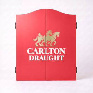 Carlton Draught Branded Dartboard with Cabinet