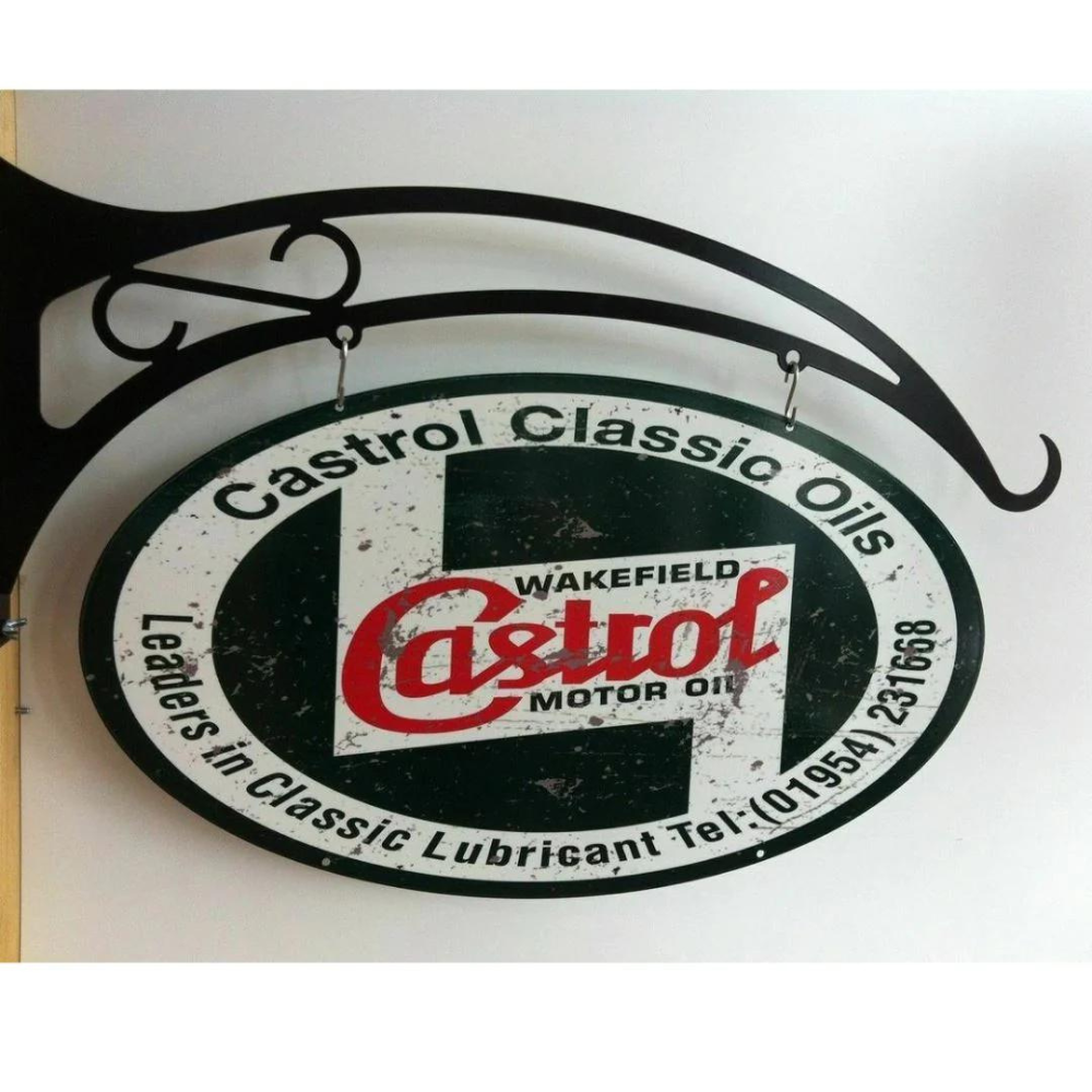 Castrol Classic Oval Design Hanging Sign
