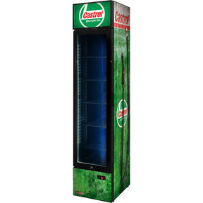 Castrol - Fuel Pump Branded Skinny Upright Bar Fridge