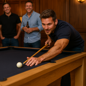7ft Timber Dining Pool Table - Black Felt [ON BACKORDER FOR LATE OCT]