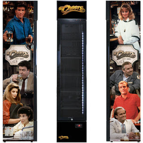 Cheers 01 Branded Skinny Upright Bar Fridge