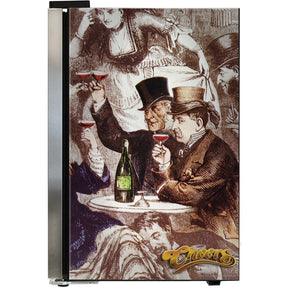 Cheers Top Hats Designed Glass Door Bar Fridge 70 Litre