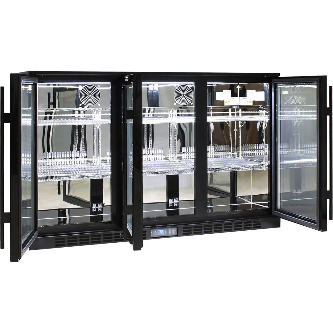 Commercial Glass 3 Door Under Bench Bar Fridge Energy Efficient With LG Compressor (ON BACK ORDER FOR MID MAY)