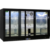 Commercial Under Bench 3 Sliding Doors Alfresco Glass Door Fridge With LG Compressor