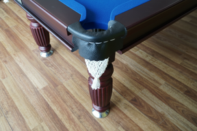 Solid Oak 7ft Slate Pool Table - Walnut Frame/Blue Felt