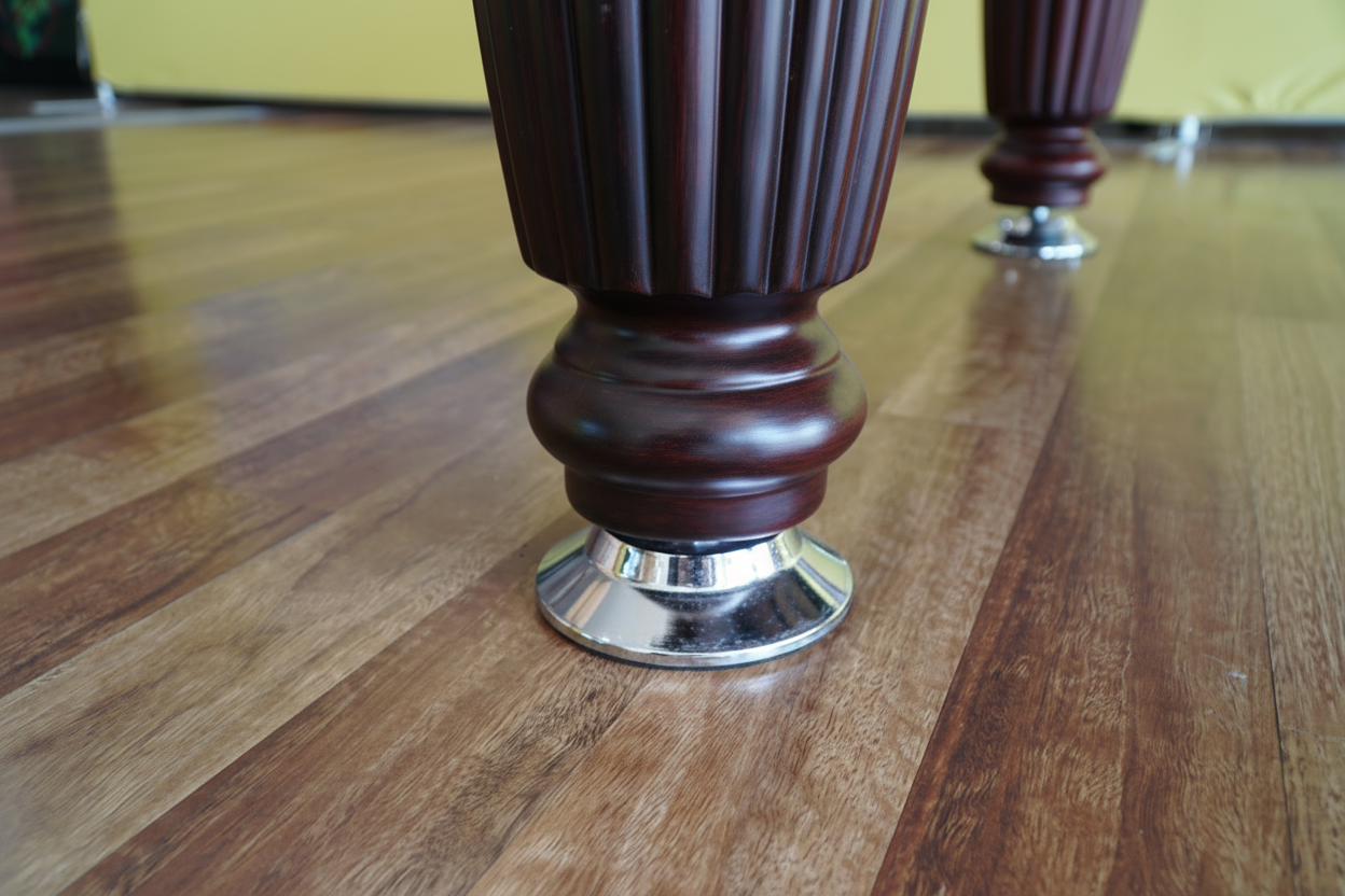 Solid Oak 7ft Slate Pool Table - Walnut Frame/Blue Felt