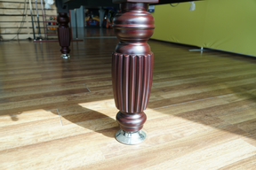 Solid Oak 7ft Slate Pool Table - Walnut Frame/Blue Felt