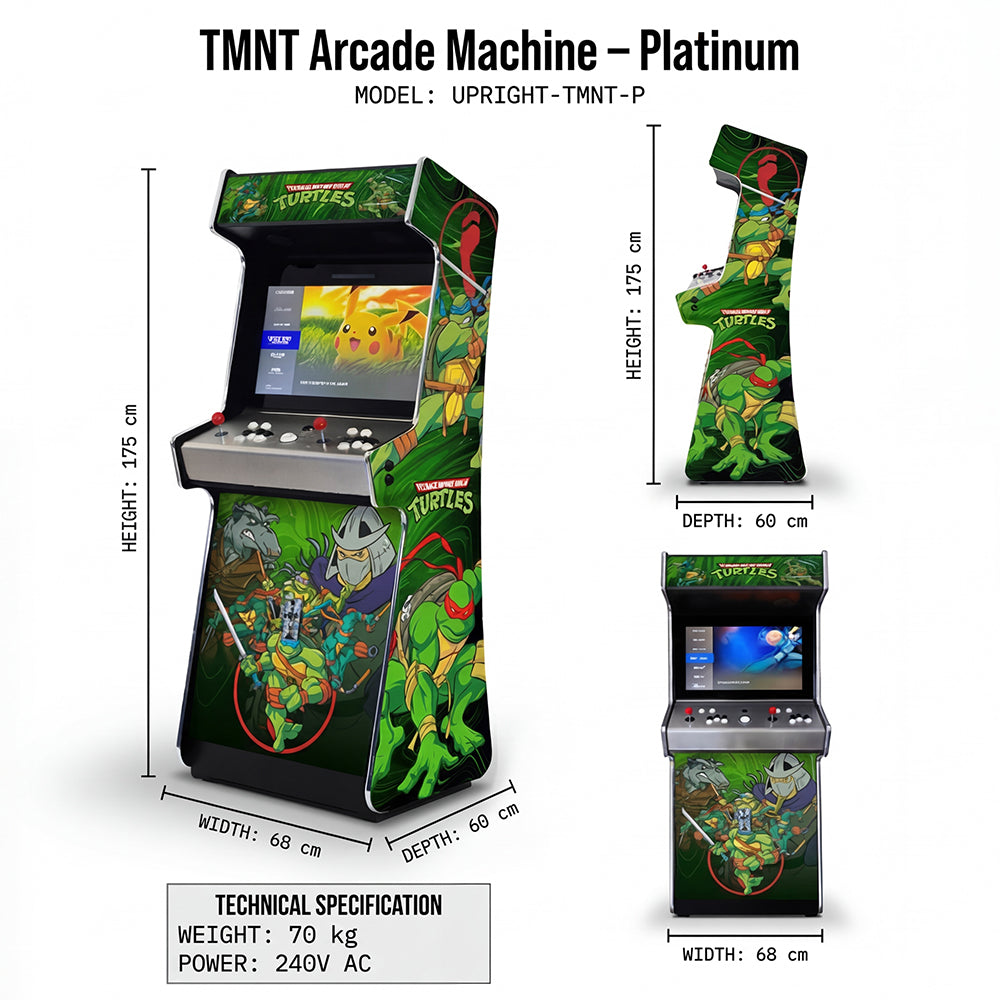 TMNT Arcade Machine - Platinum (SHIPS IN 8 WEEKS)
