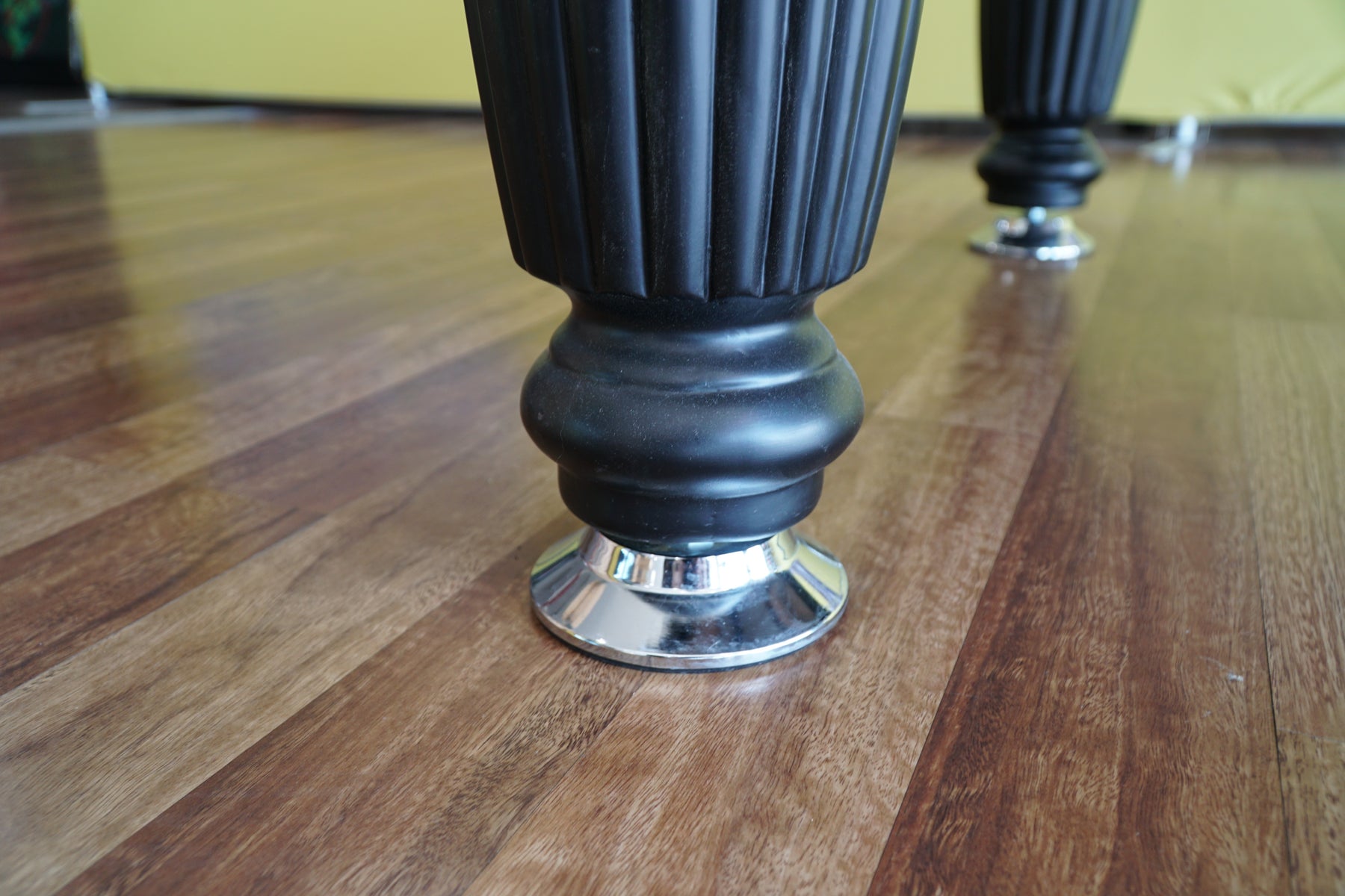 Solid Oak 7ft Slate Pool Table - Black Frame/Blue Felt