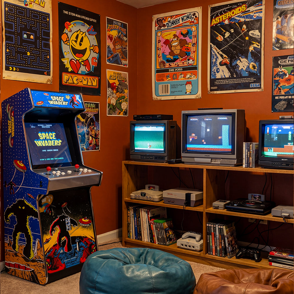 Retro Invaders Arcade Machine - Platinum [ON BACKORDER LATE APR]