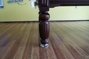 Solid Oak 7ft Slate Pool Table - Walnut Frame/Green Felt