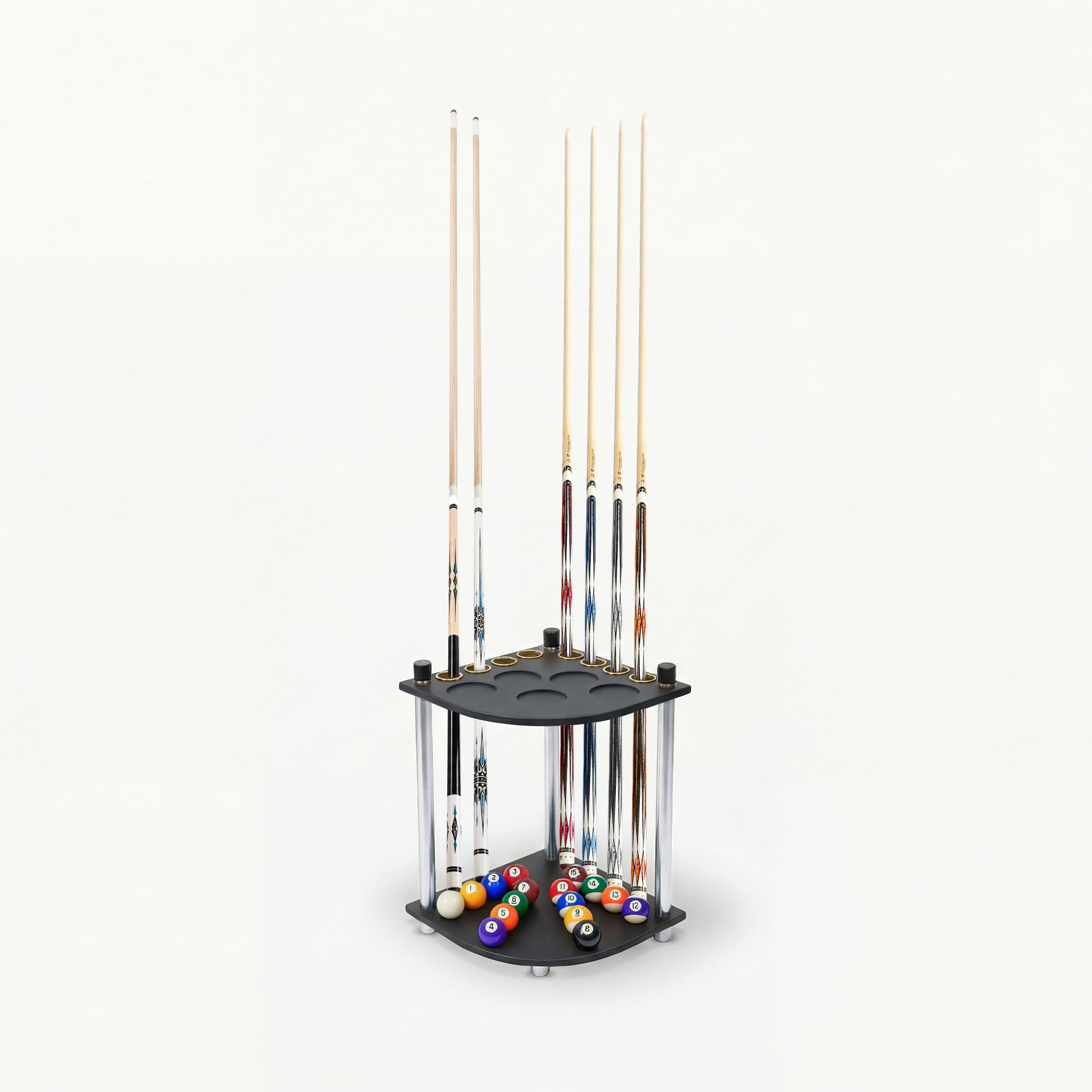 Premium Corner Cue Stand - 8 Cues