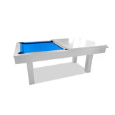 Pool Table - MACE 7FT Slate Pool Table For Dining Billiard White/BLUE