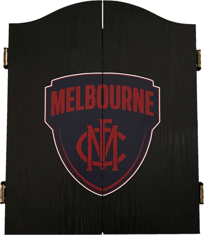Melbourne Demons AFL Dart Board and Cabinet Set