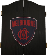 Melbourne Demons AFL Dart Board and Cabinet Set