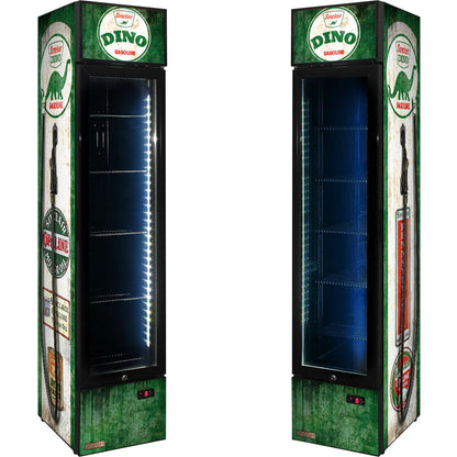 Dino - Fuel Pump Branded Skinny Upright Bar Fridge