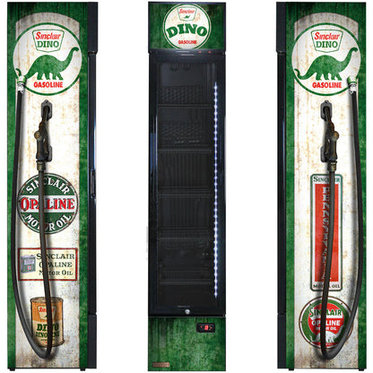Dino - Fuel Pump Branded Skinny Upright Bar Fridge