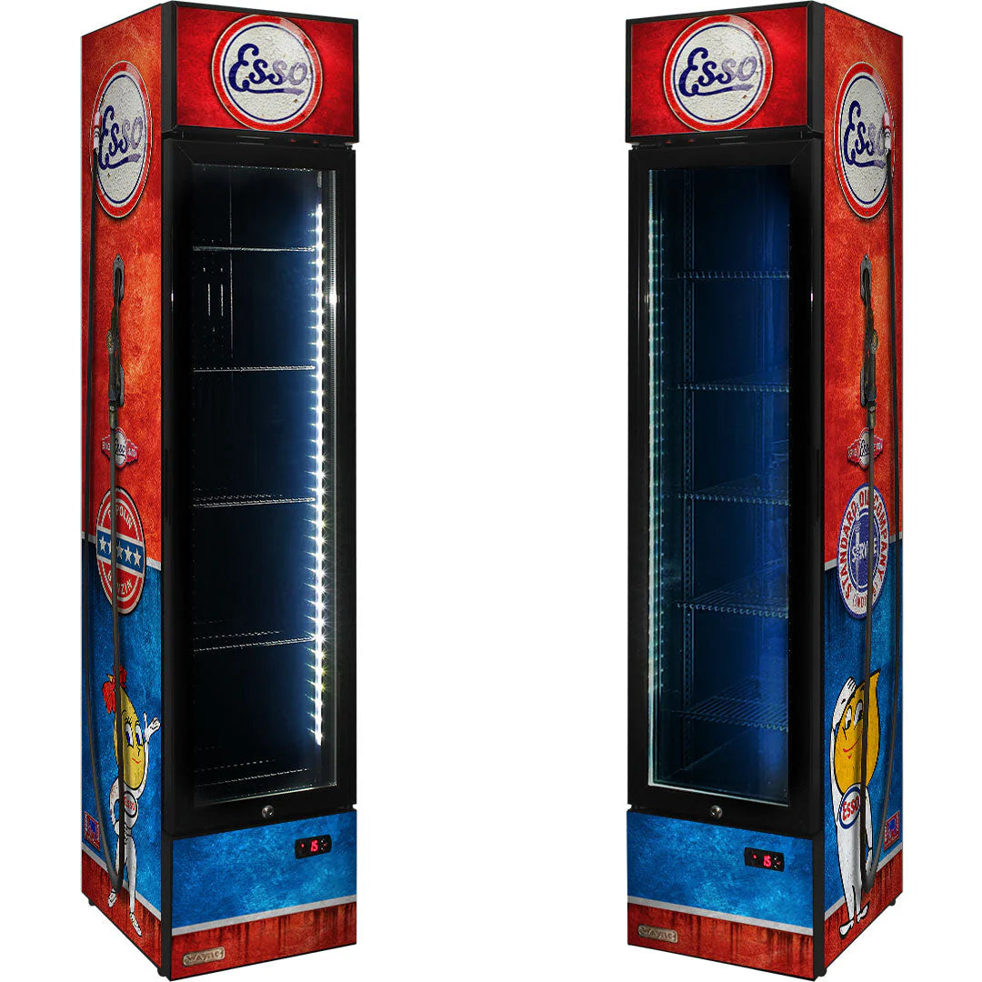 Esso - Fuel Pump Branded Skinny Upright Bar Fridge