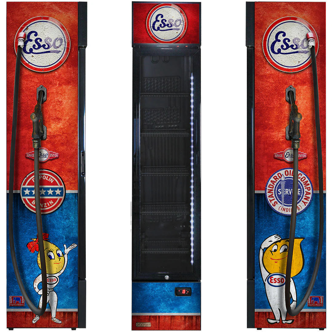 Esso - Fuel Pump Branded Skinny Upright Bar Fridge