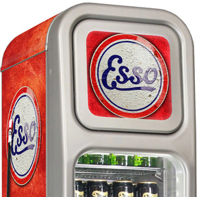 Esso Fuel Pump Skinny Glass Door Upright Cool Retro Bar Fridge - Model SK135L-FP-ESSO