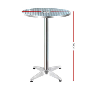 Furniture > Outdoor - Gardeon Outdoor Bar Table Aluminium Dining Table Round 70CM