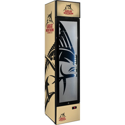 Great Northern Branded Skinny Upright Bar Fridge