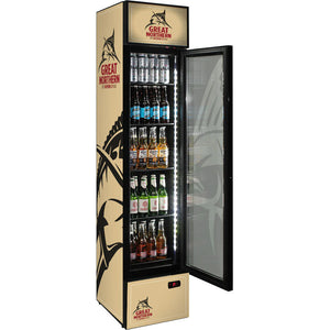 Great Northern Branded Skinny Upright Bar Fridge