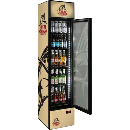 Great Northern Branded Skinny Upright Bar Fridge