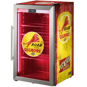 Gilmore Schmick Vintage Fuel Pump Triple Glazed Alfresco Bar Fridge With LED Strip Lights - Model HUS-SC88-FP-GILMORE