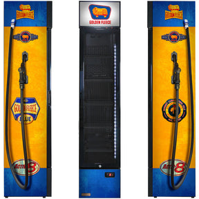 Golden Fleece - Fuel Pump Branded Skinny Upright Bar Fridge