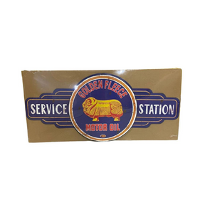 Golden Fleece Service Station Wall Sign Large Embossed Metal