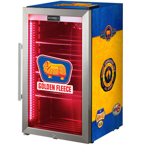 Schmick Vintage Fuel Pump Triple Glazed Alfresco Bar Fridge With LED Strip Lights