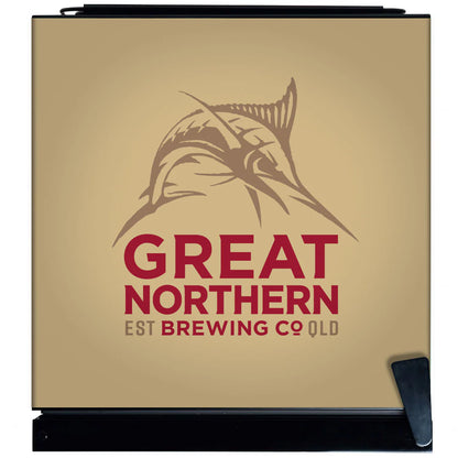 Great Northern Branded Glass Door Bar Fridge With Cool Frosted Door Logo