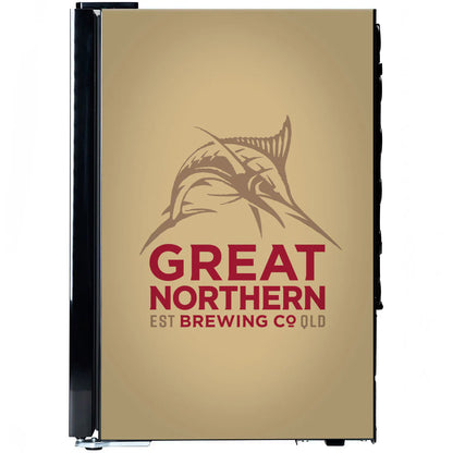 Great Northern Branded Glass Door Bar Fridge With Cool Frosted Door Logo