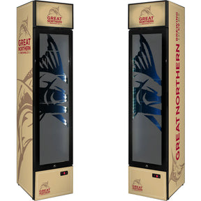 Great Northern Branded Skinny Upright Bar Fridge Add