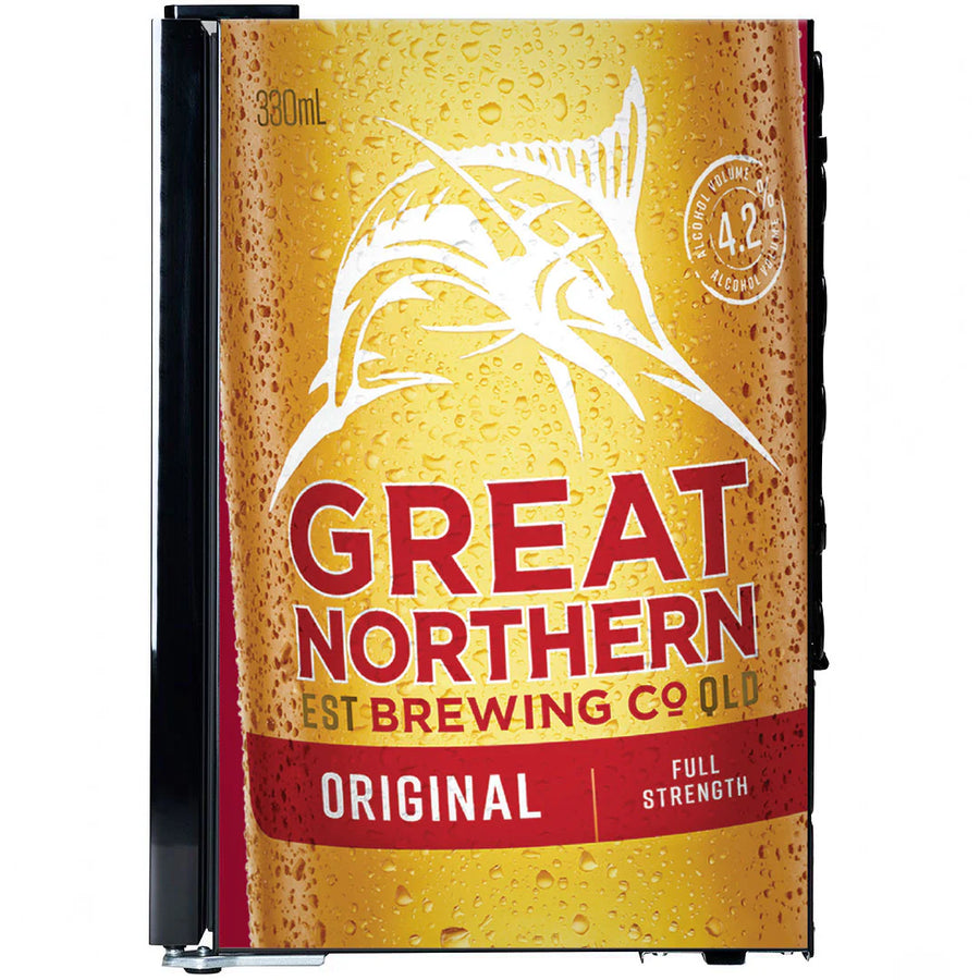 Great Northern Original Branded Glass Door Bar Fridge With Cool Frosted Door Logo