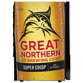 Great Northern Super Crisp Branded Glass Door Bar Fridge With Cool Frosted Door Logo