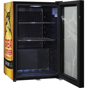 Great Northern Super Crisp Branded Glass Door Bar Fridge With Cool Frosted Door Logo