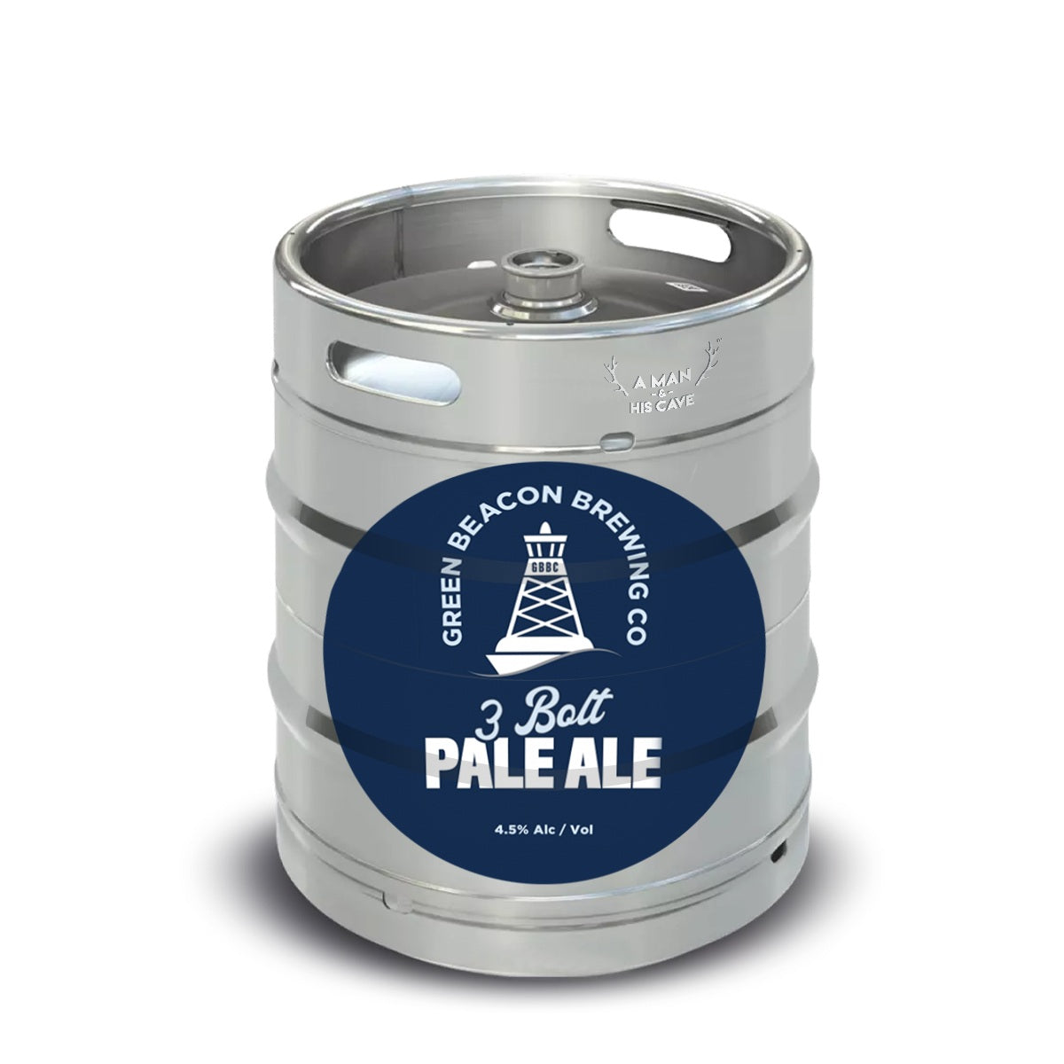 Beer Keg - Green Beacon 3 Bolt Pale Ale 50lt Commercial Keg 4.5% D-Type Coupler [NSW]