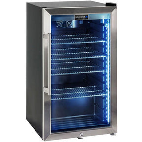 Schmick Outdoor Triple Glazed Alfresco Bar Fridge With Led Strip Lights. Lock and LOW E Glass. Indoor use also perfect! - Model HUS-SC88-SS