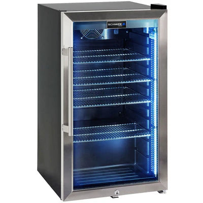 Schmick Outdoor Triple Glazed Alfresco Bar Fridge With Led Strip Lights. Lock and LOW E Glass. Indoor use also perfect! - Model HUS-SC88-SS
